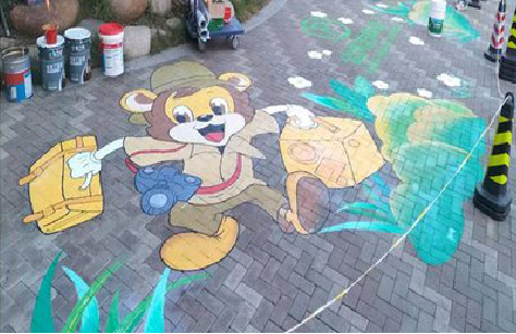 全州县夏季画地面彩绘会遇到的问题