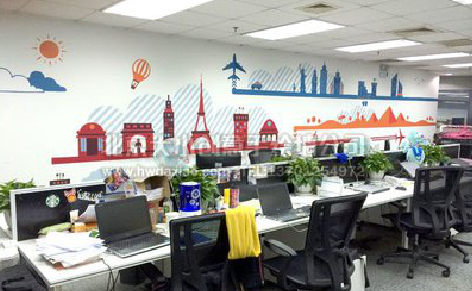 全州县教你设计办公室墙绘的方法。