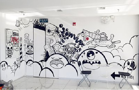 全州县手绘墙并非传统涂鸦。